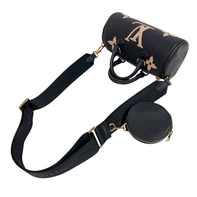 ルイ・ヴィトン LOUIS VUITTON パピヨンBB M45980 ブラック/アイボリー　ゴールド金具 バイカラーモノグラム・アンプラント レディース ハンドバッグ