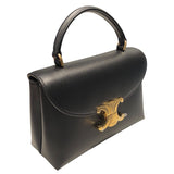 セリーヌ CELINE ティーン二ノバック 118113 ブラック・ゴールド金具 カーフ スムースサテンドカーフ レディース ハンドバッグ