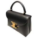 セリーヌ CELINE ティーン二ノバック 118113 ブラック・ゴールド金具 カーフ スムースサテンドカーフ レディース ハンドバッグ