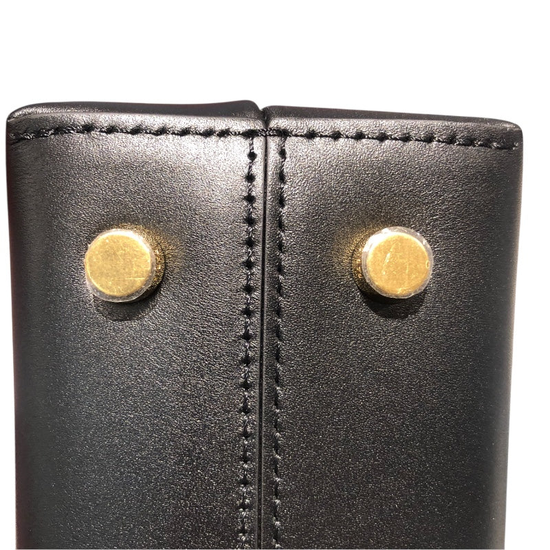 セリーヌ CELINE ティーン二ノバック 118113 ブラック・ゴールド金具 カーフ スムースサテンドカーフ レディース ハンドバッグ