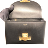 セリーヌ CELINE ティーン二ノバック 118113 ブラック・ゴールド金具 カーフ スムースサテンドカーフ レディース ハンドバッグ