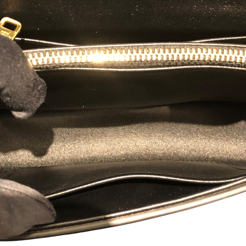セリーヌ CELINE ティーン二ノバック 118113 ブラック・ゴールド金具 カーフ スムースサテンドカーフ レディース ハンドバッグ