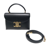 セリーヌ CELINE ティーン二ノバック 118113 ブラック・ゴールド金具 カーフ スムースサテンドカーフ レディース ハンドバッグ