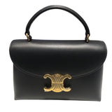 セリーヌ CELINE ティーン二ノバック 118113 ブラック・ゴールド金具 カーフ スムースサテンドカーフ レディース ハンドバッグ