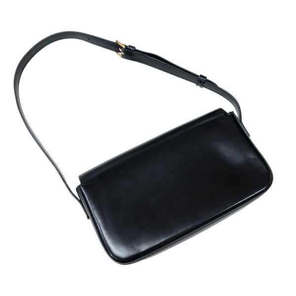 セリーヌ CELINE クロード トリオンフ ショルダーバッグ 194143 ブラック ゴールド金具 シャイニーカーフ レディース ショルダーバッグ