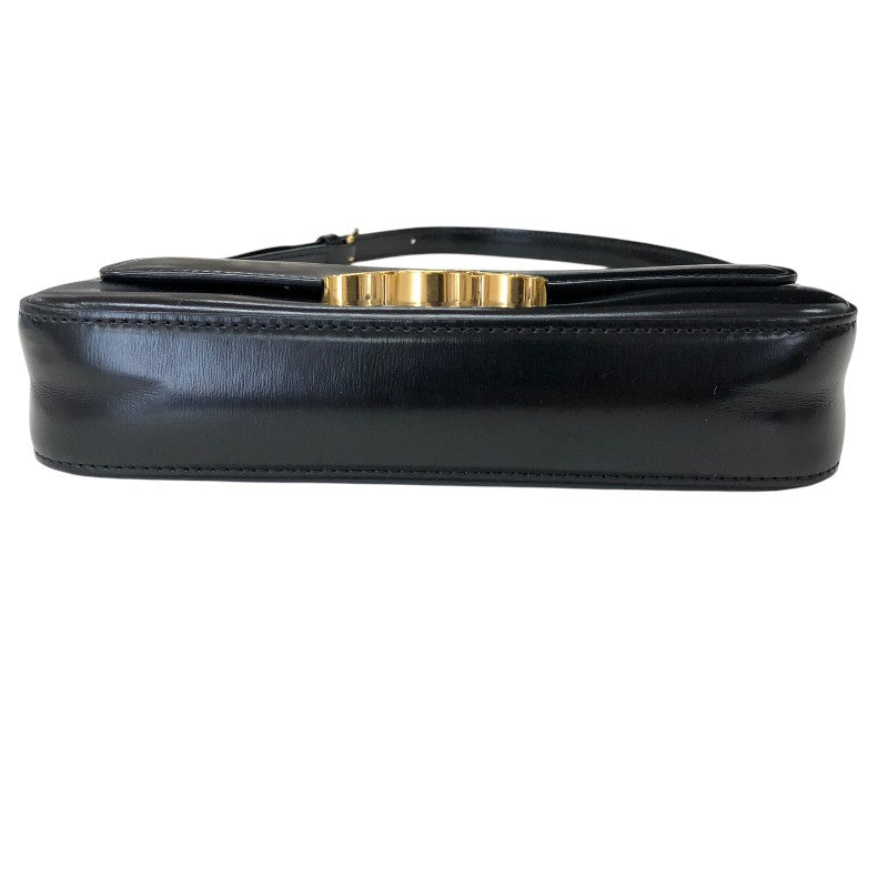 セリーヌ CELINE クロード トリオンフ ショルダーバッグ 194143 ブラック ゴールド金具 シャイニーカーフ レディース ショルダーバッグ