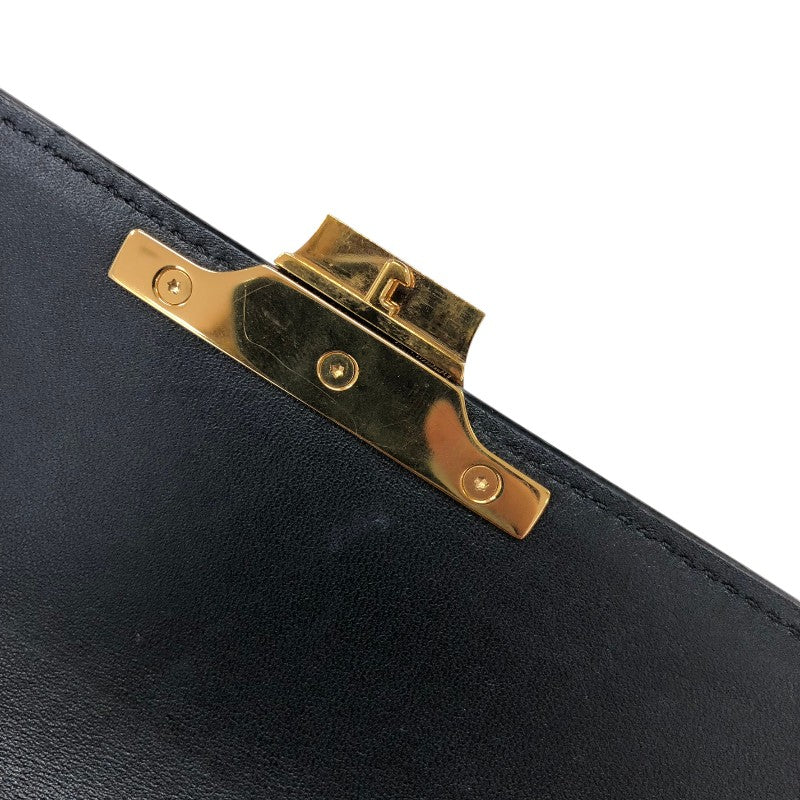 セリーヌ CELINE クロード トリオンフ ショルダーバッグ 194143 ブラック ゴールド金具 シャイニーカーフ レディース ショルダーバッグ