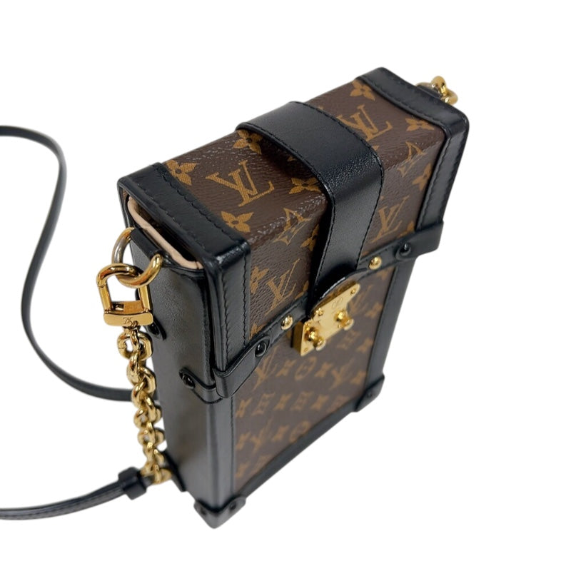 ルイ・ヴィトン LOUIS VUITTON ポシェット トランク ヴェルティカル  M63913 ブラウン/ブラック　ゴールド金具 モノグラム ユニセックス ショルダーバッグ
