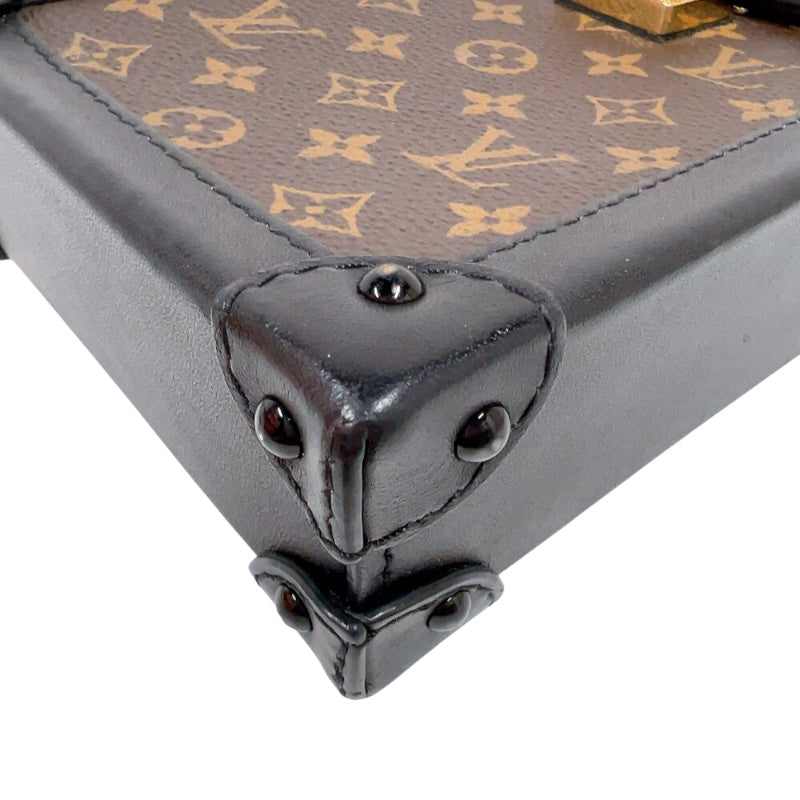 ルイ・ヴィトン LOUIS VUITTON ポシェット トランク ヴェルティカル  M63913 ブラウン/ブラック　ゴールド金具 モノグラム ユニセックス ショルダーバッグ