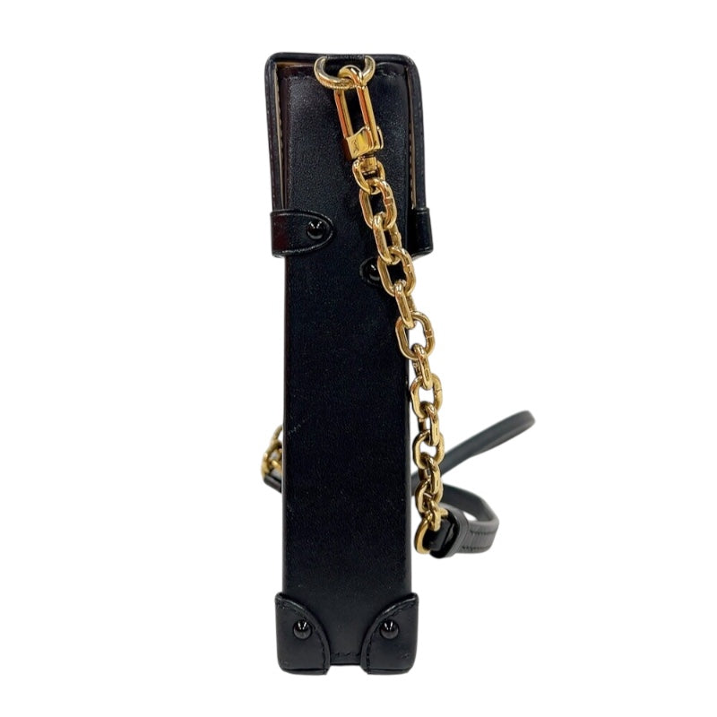 ルイ・ヴィトン LOUIS VUITTON ポシェット トランク ヴェルティカル  M63913 ブラウン/ブラック　ゴールド金具 モノグラム ユニセックス ショルダーバッグ