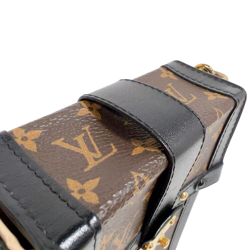 ルイ・ヴィトン LOUIS VUITTON ポシェット トランク ヴェルティカル  M63913 ブラウン/ブラック　ゴールド金具 モノグラム ユニセックス ショルダーバッグ
