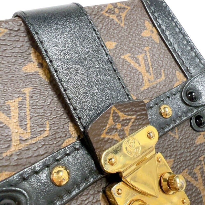 ルイ・ヴィトン LOUIS VUITTON ポシェット トランク ヴェルティカル  M63913 ブラウン/ブラック　ゴールド金具 モノグラム ユニセックス ショルダーバッグ