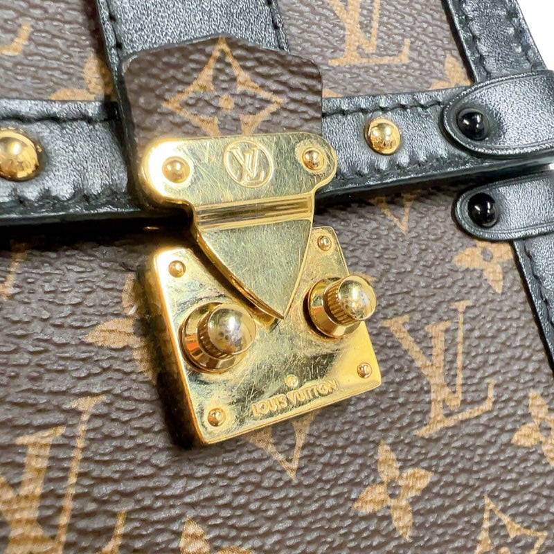 ルイ・ヴィトン LOUIS VUITTON ポシェット トランク ヴェルティカル  M63913 ブラウン/ブラック　ゴールド金具 モノグラム ユニセックス ショルダーバッグ