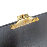 セリーヌ CELINE チェーンショルダーバッグ クロード 115203 ブラック　ゴールド金具 シャイニーカーフ レディース ショルダーバッグ