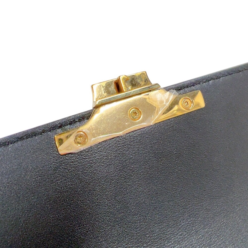 セリーヌ CELINE チェーンショルダーバッグ クロード 115203 ブラック　ゴールド金具 シャイニーカーフ レディース ショルダーバッグ