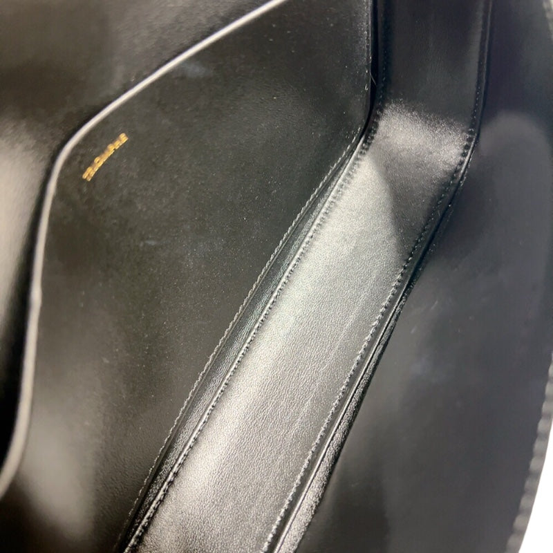 セリーヌ CELINE チェーンショルダーバッグ クロード 115203 ブラック　ゴールド金具 シャイニーカーフ レディース ショルダーバッグ