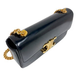 セリーヌ CELINE チェーンショルダーバッグ クロード 115203 ブラック　ゴールド金具 シャイニーカーフ レディース ショルダーバッグ