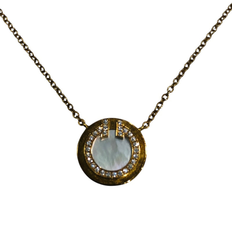 ティファニー TIFFANY＆CO T TWO サークルネックレス イエローゴールド Au750 ジュエリー