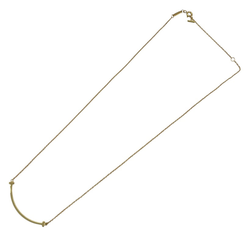 ティファニー TIFFANY＆CO Tスマイルネックレス スモール　 K18YG ジュエリー
