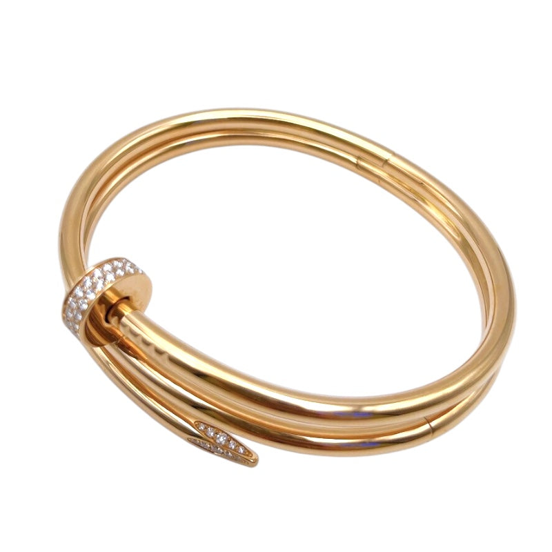 みよCartier ゴールド バングル ダイヤモンド17# CARTIER カルティエ 2C ダイヤモンド バングル ブレスレット K18