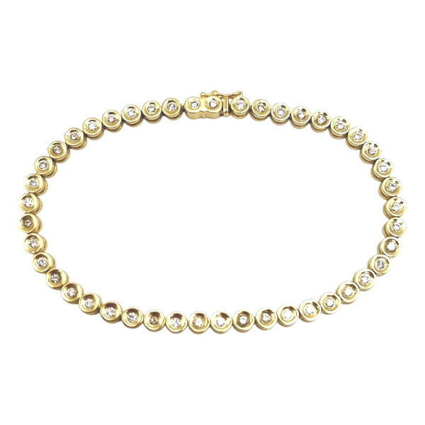 【セール】福袋のファッション通販 ダイヤモンドテニスブレスレット K18イエローゴールド アクセサリー