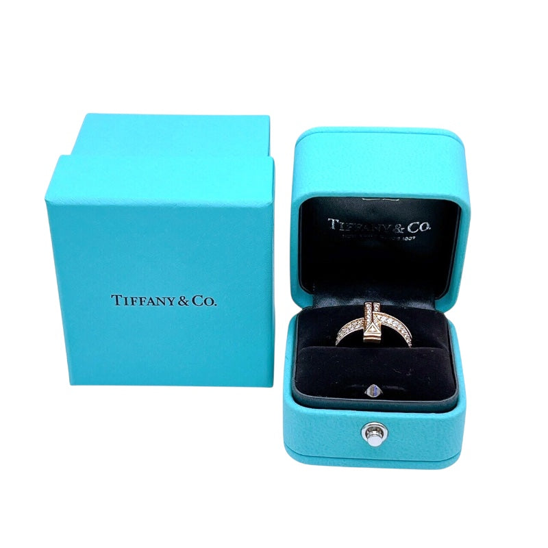 ティファニー TIFFANY＆CO Tワンワイドリング K18ピンクゴールド ジュエリー