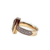 ティファニー TIFFANY＆CO Tワンワイドリング K18ピンクゴールド ジュエリー