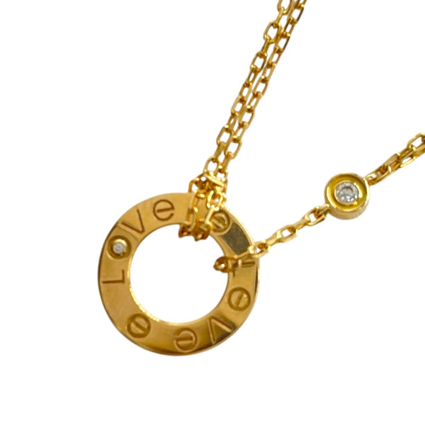 カルティエ Cartier ラブサークルネックレス ピンクゴールド Au750/ダイヤモンド ジュエリー