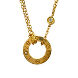 カルティエ Cartier ラブサークルネックレス ピンクゴールド Au750/ダイヤモンド ジュエリー