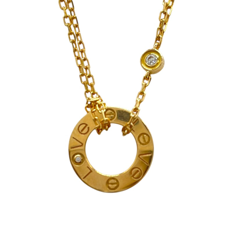 カルティエ Cartier ラブサークルネックレス ピンクゴールド Au750/ダイヤモンド ジュエリー