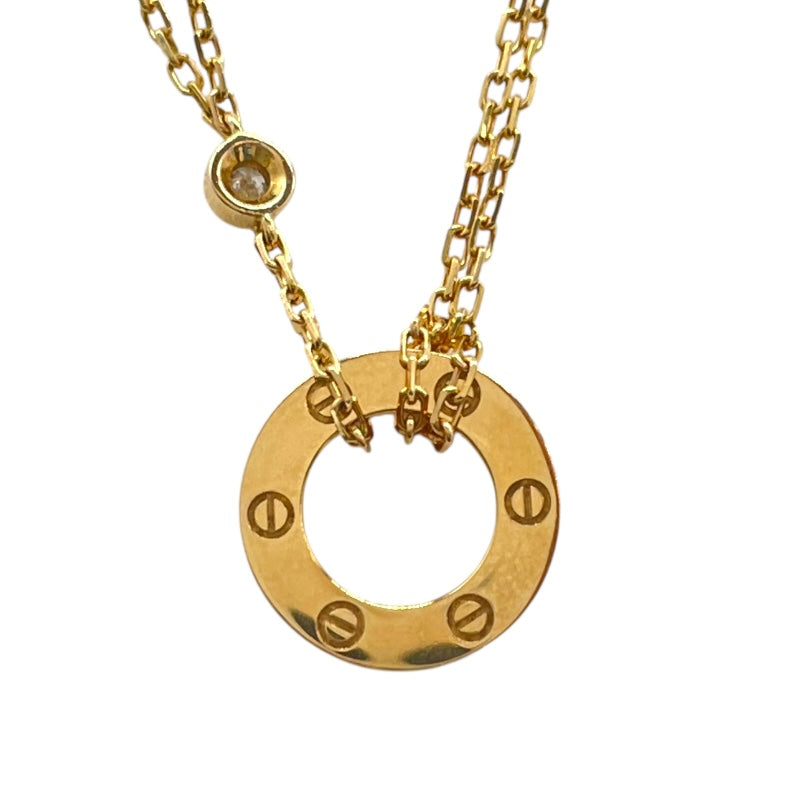 カルティエ Cartier ラブサークルネックレス ピンクゴールド Au750/ダイヤモンド ジュエリー