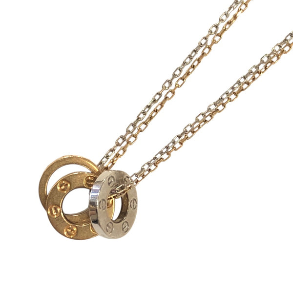 カルティエ Cartier ラブサークルネックレス K18PG・ダイヤモンド ジュエリー