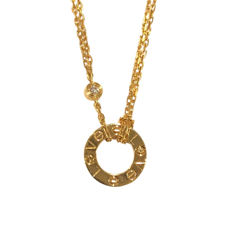 満点の カルティエ Cartier ラブサークルネックレス2Pダイヤ 750 アクセサリー