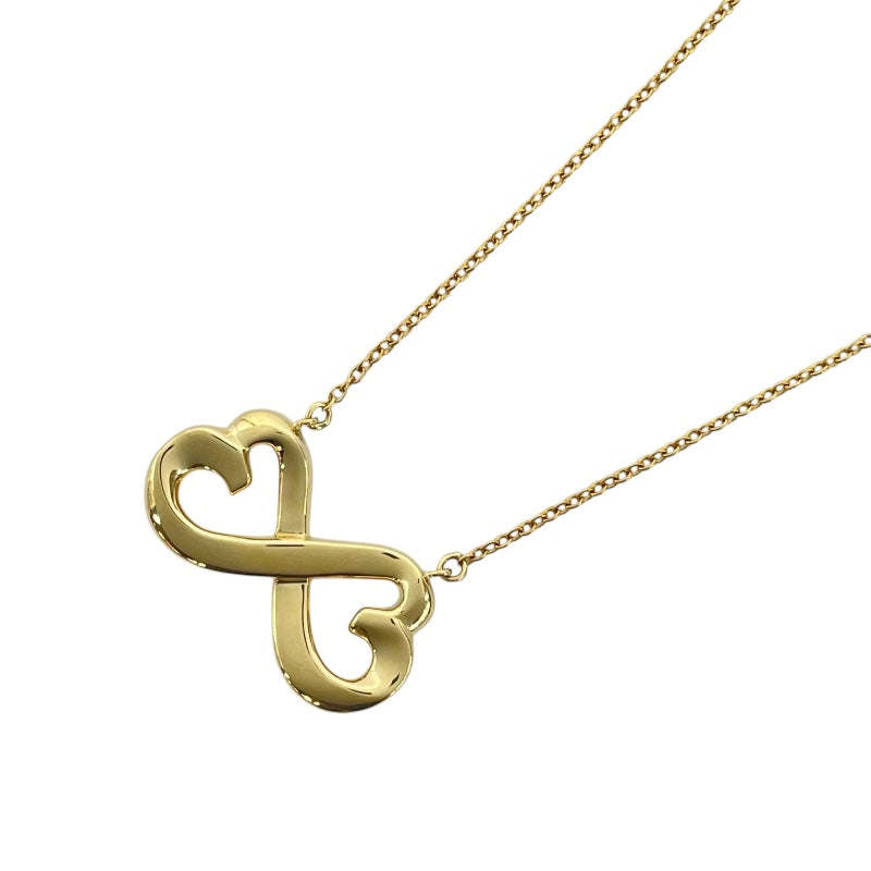 ティファニー TIFFANY＆CO ダブルラビングハートネックレス K18YG ジュエリー