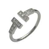 ティファニー TIFFANY＆CO Tワイヤーダイヤリング K18WG ジュエリー