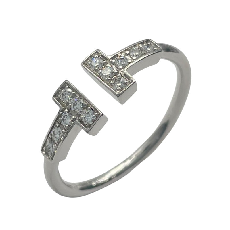 ティファニー TIFFANY＆CO Tワイヤーダイヤリング K18WG ジュエリー