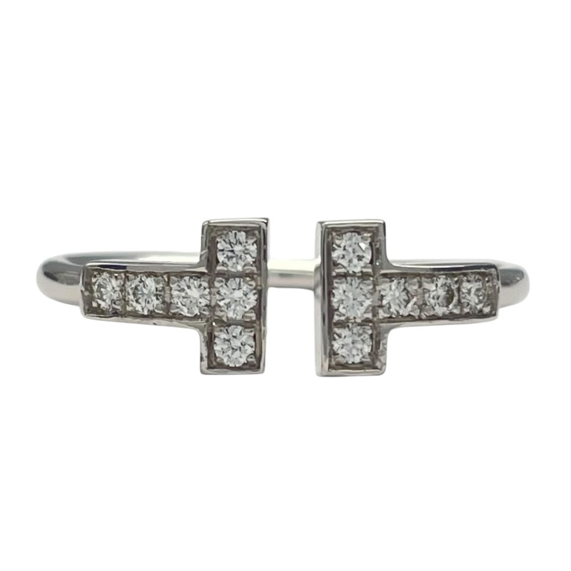 ティファニー TIFFANY＆CO Tワイヤーダイヤリング K18WG ジュエリー
