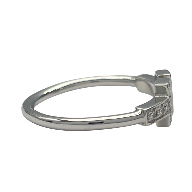 ティファニー TIFFANY＆CO Tワイヤーダイヤリング K18WG ジュエリー