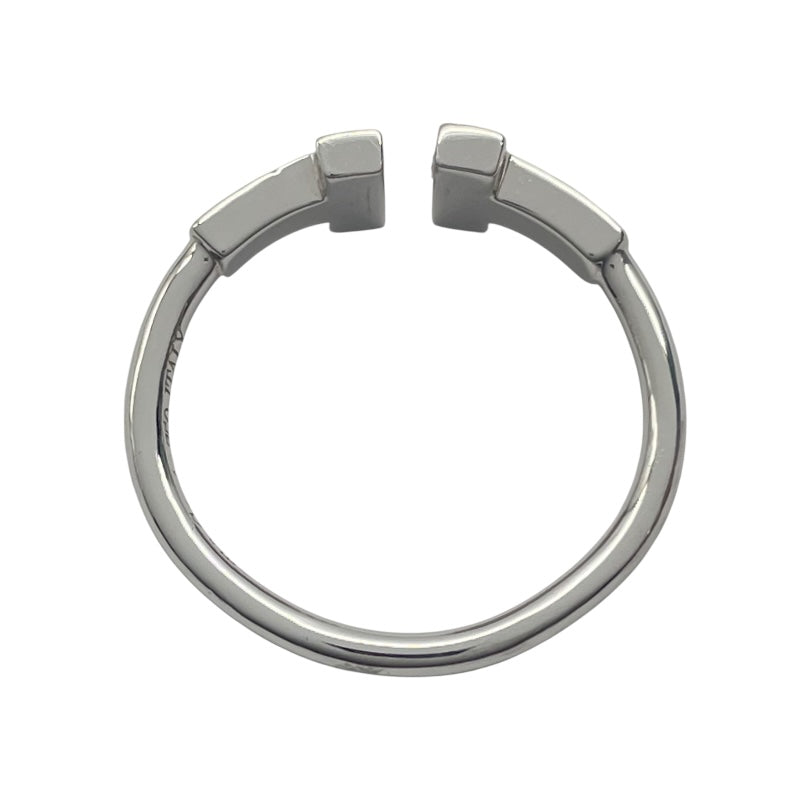 ティファニー TIFFANY＆CO Tワイヤーダイヤリング K18WG ジュエリー