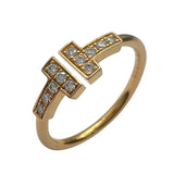 ティファニー TIFFANY＆CO Tワイヤーダイヤリング K18PG ジュエリー