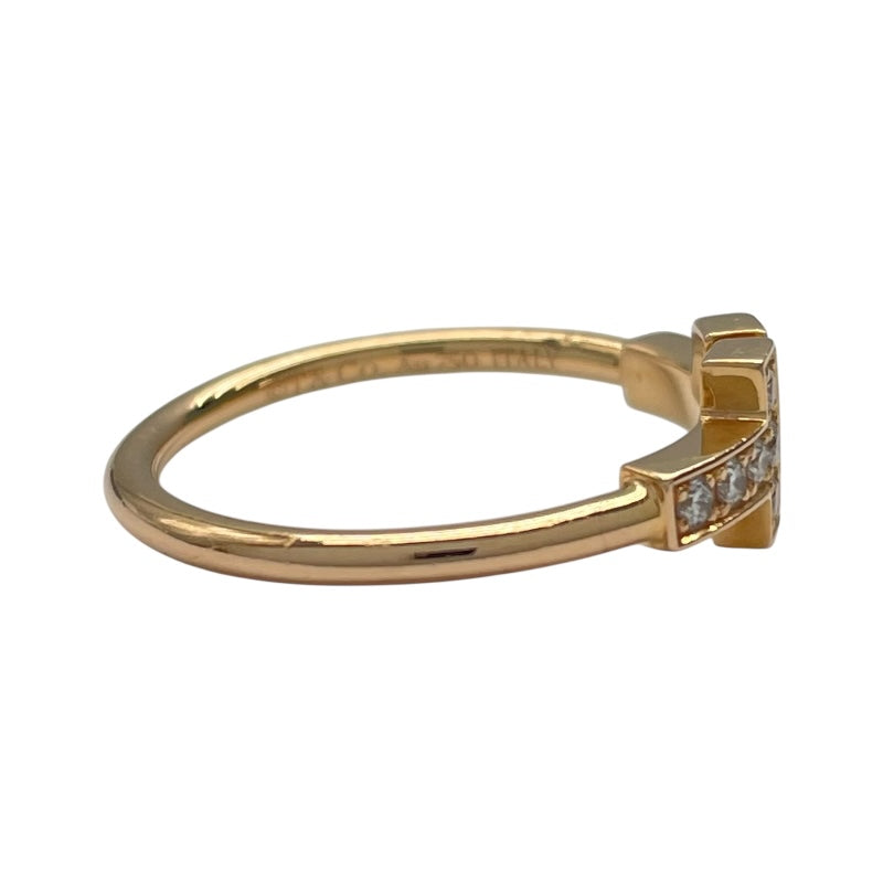 ティファニー TIFFANY＆CO Tワイヤーダイヤリング K18PG ジュエリー