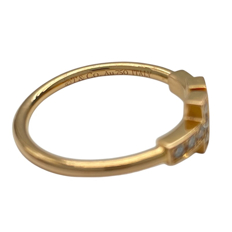 ティファニー TIFFANY＆CO Tワイヤーダイヤリング K18PG ジュエリー