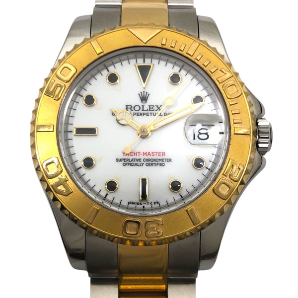 ロレックス ROLEX ヨットマスター U番 68623 ホワイト SS/YG メンズ 腕時計