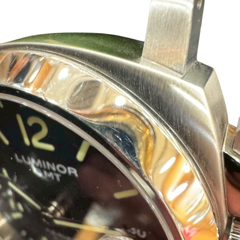 パネライ PANERAI ルミノール GMT PAM00244 ステンレススチール/レザー 自動巻き メンズ 腕時計