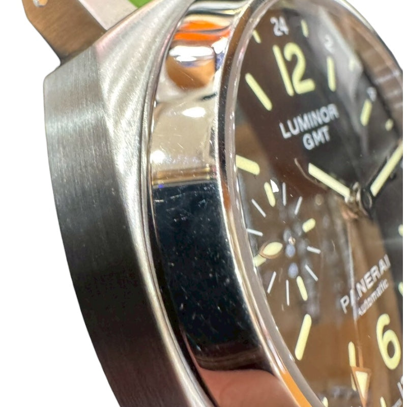 パネライ PANERAI ルミノール GMT PAM00244 ステンレススチール/レザー 自動巻き メンズ 腕時計