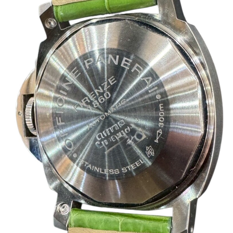 パネライ PANERAI ルミノール GMT PAM00244 ステンレススチール/レザー 自動巻き メンズ 腕時計