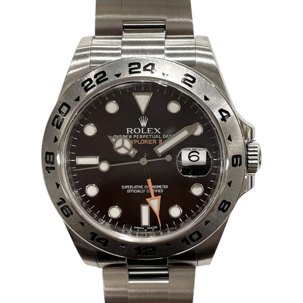 ロレックス ROLEX エクスプローラー2 216570 ブラック SS 自動巻き メンズ 腕時計