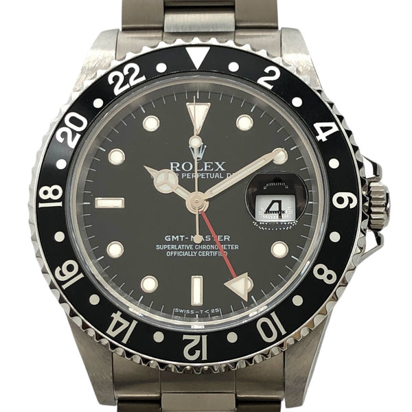 ロレックス ROLEX GMTマスター 16700 ブラック ステンレススチール SS 自動巻き メンズ 腕時計
