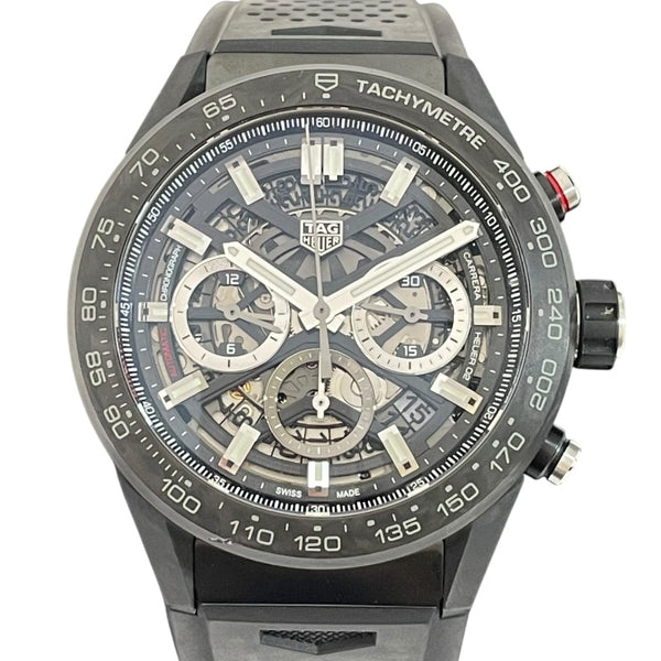 タグ・ホイヤー TAG HEUER カレラキャリバーホイヤー02　クロノグラフ CBG2A91.FT6173 カーボン 自動巻き メンズ 腕時計