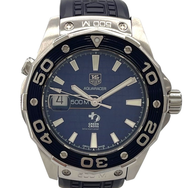 タグ・ホイヤー TAG HEUER アクアレーサーキャリバー5 ディカプリオ限定モデル WAJ2116 ブルー SS 自動巻き メンズ 腕時計